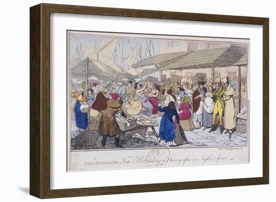 Billingsgate: Tom and Bob Taking a Survey after a Nights' Spree, London, 1820-Henry Thomas Alken-Framed Giclee Print