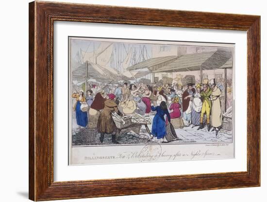 Billingsgate: Tom and Bob Taking a Survey after a Nights' Spree, London, 1820-Henry Thomas Alken-Framed Giclee Print