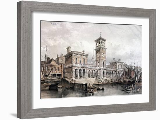 Billingsgate Wharf and Market, London, 1851-George Hawkins-Framed Giclee Print