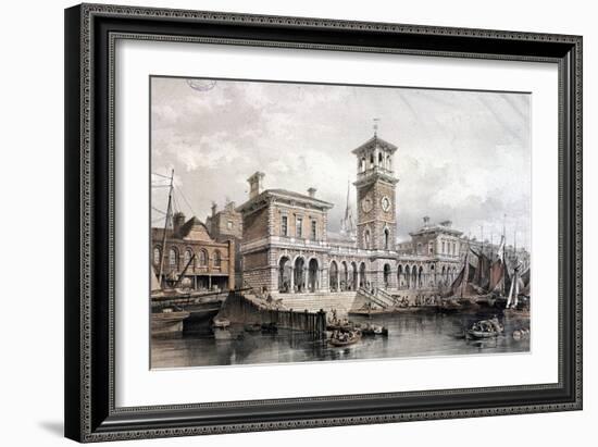 Billingsgate Wharf and Market, London, 1851-George Hawkins-Framed Giclee Print