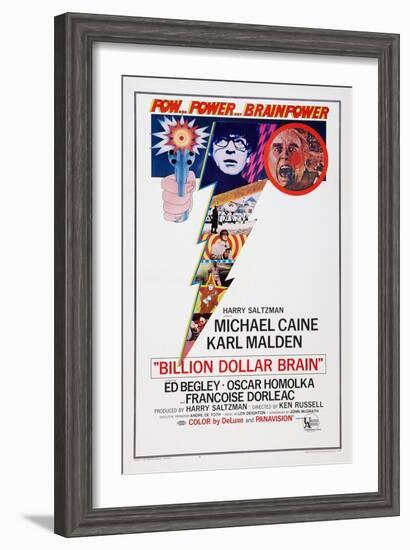 Billion Dollar Brain, Michael Caine, Ed Begley, 1967-null-Framed Art Print