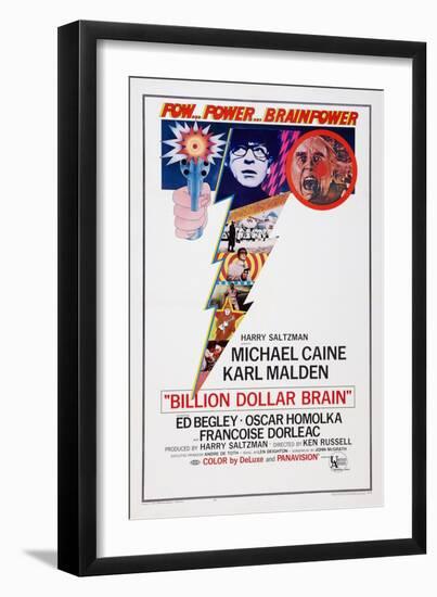 Billion Dollar Brain, Michael Caine, Ed Begley, 1967-null-Framed Art Print