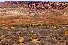 Painted Desert Yellow Grass Lands Orange Sandstone Red Fiery Furnace Arches National Park Moab Utah-BILLPERRY-Framed Photographic Print