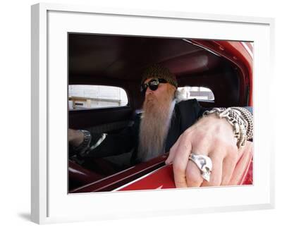 Billy F Gibbons Zz Top Car Photographic Print By David Perry