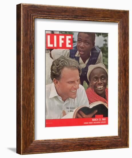 Billy Graham in Africa, March 21, 1960-James Burke-Framed Photographic Print