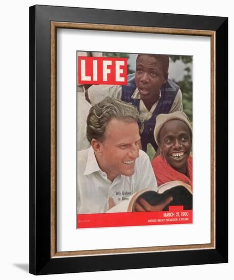 Billy Graham in Africa, March 21, 1960-James Burke-Framed Photographic Print