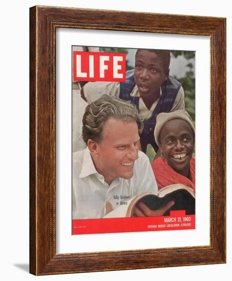 Billy Graham in Africa, March 21, 1960-James Burke-Framed Photographic Print