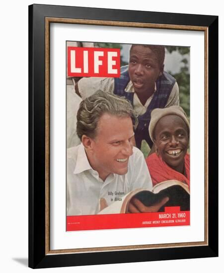 Billy Graham in Africa, March 21, 1960-James Burke-Framed Photographic Print