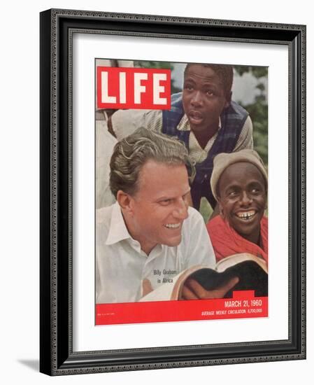 Billy Graham in Africa, March 21, 1960-James Burke-Framed Photographic Print