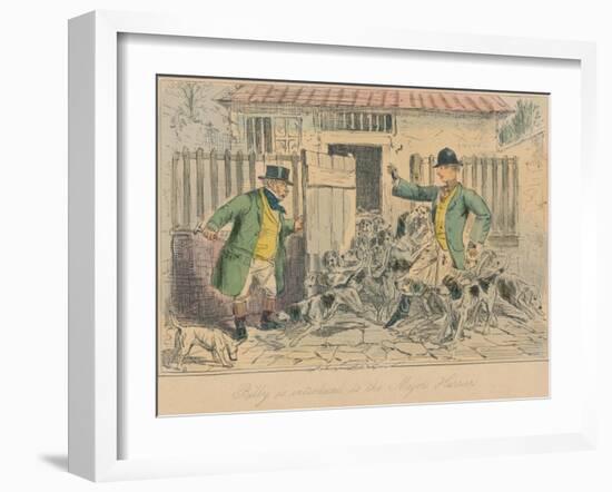 'Billy is introduced to the Major's Harriers', 1858-John Leech-Framed Giclee Print