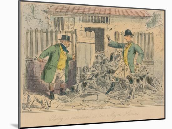 'Billy is introduced to the Major's Harriers', 1858-John Leech-Mounted Giclee Print