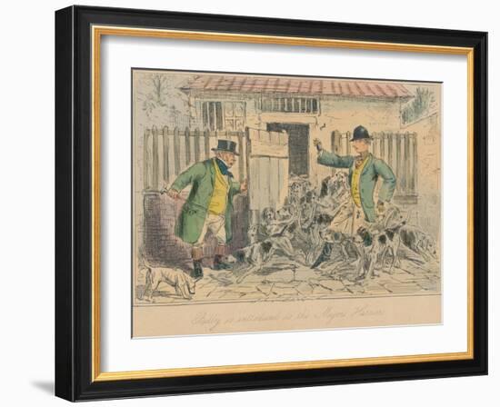 'Billy is introduced to the Major's Harriers', 1858-John Leech-Framed Giclee Print