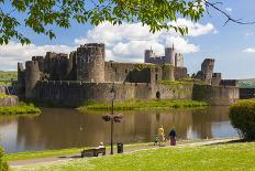 Caerphilly Castle at Dusk, Wales, Gwent, United Kingdom, Europe-Billy Stock-Photographic Print