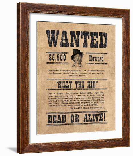 Billy The Kid-The Vintage Collection-Framed Giclee Print