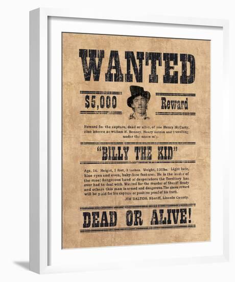 Billy The Kid-The Vintage Collection-Framed Giclee Print