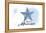 Biloxi, Mississippi - Starfish - Blue - Coastal Icon-Lantern Press-Framed Stretched Canvas