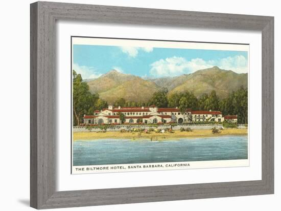 Biltmore Hotel, Santa Barbara, California-null-Framed Art Print