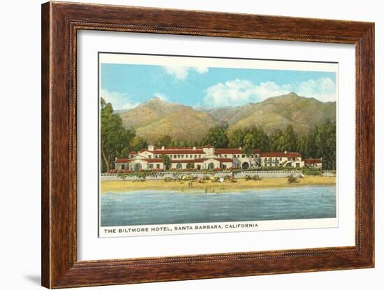 Biltmore Hotel, Santa Barbara, California-null-Framed Art Print