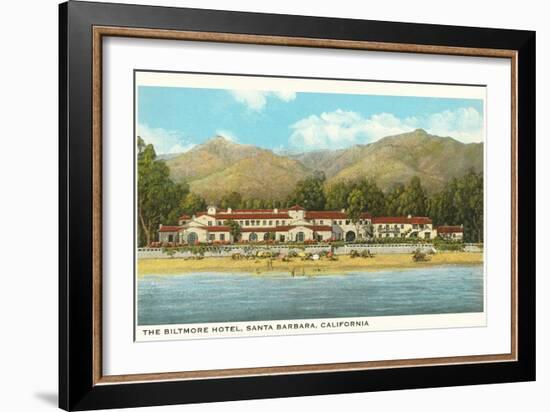 Biltmore Hotel, Santa Barbara, California-null-Framed Art Print