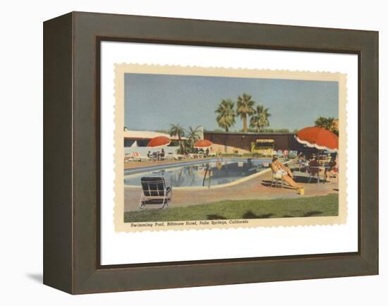 Biltmore Hotel Swimming Pool, Palm Springs, California-null-Framed Stretched Canvas