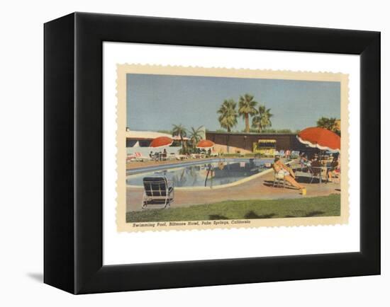 Biltmore Hotel Swimming Pool, Palm Springs, California-null-Framed Stretched Canvas