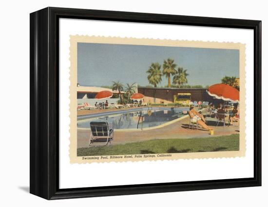 Biltmore Hotel Swimming Pool, Palm Springs, California-null-Framed Stretched Canvas