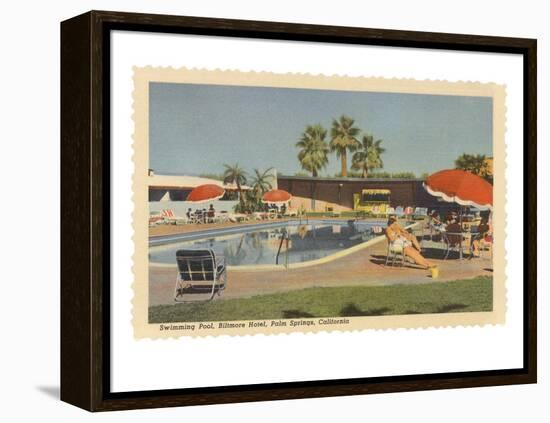 Biltmore Hotel Swimming Pool, Palm Springs, California-null-Framed Stretched Canvas