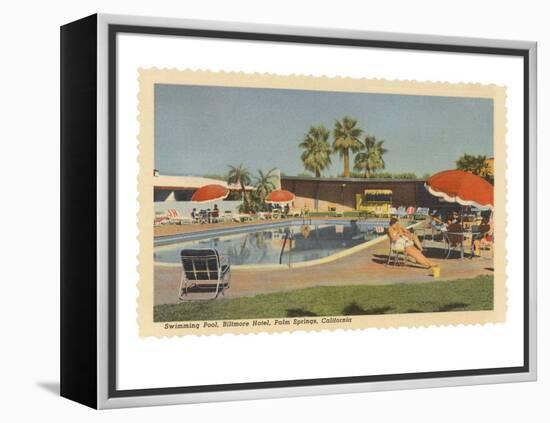 Biltmore Hotel Swimming Pool, Palm Springs, California-null-Framed Stretched Canvas