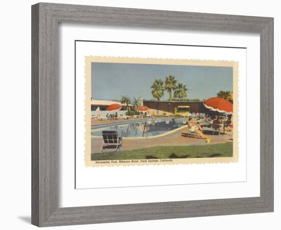 Biltmore Hotel Swimming Pool, Palm Springs, California-null-Framed Premium Giclee Print