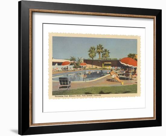 Biltmore Hotel Swimming Pool, Palm Springs, California-null-Framed Art Print