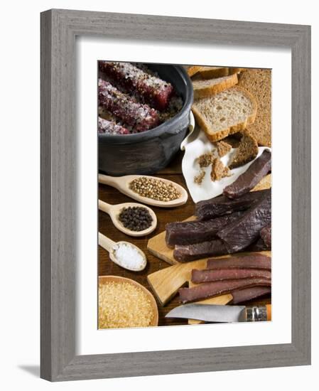 Biltong, Dried and Salted Meat from South Africa, Africa-Tondini Nico-Framed Photographic Print