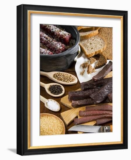 Biltong, Dried and Salted Meat from South Africa, Africa-Tondini Nico-Framed Photographic Print