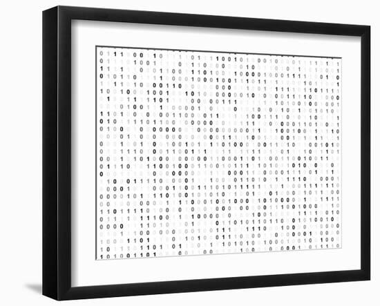 Binary Code Screen-iunewind-Framed Art Print