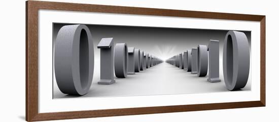 Binary Digits in a Row-null-Framed Photographic Print