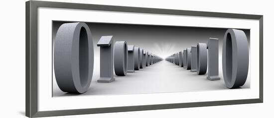 Binary Digits in a Row-null-Framed Photographic Print