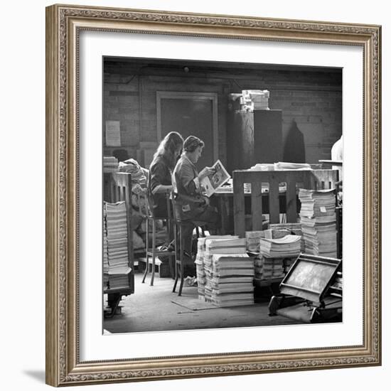 Binding Room at the White Rose Press, Mexborough, South Yorkshire, 1968-Michael Walters-Framed Photographic Print