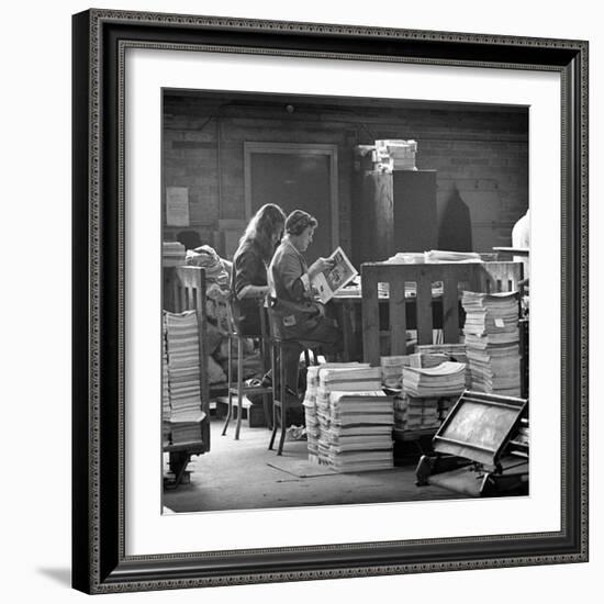 Binding Room at the White Rose Press, Mexborough, South Yorkshire, 1968-Michael Walters-Framed Photographic Print