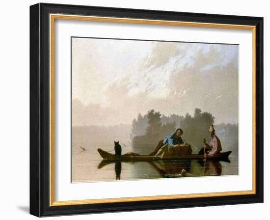 Bingham: Fur Traders, 1845-George Caleb Bingham-Framed Giclee Print