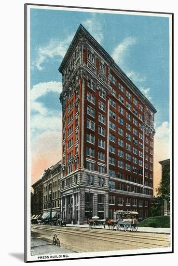 Binghamton, New York, Exterior View of the Press Building-Lantern Press-Mounted Art Print