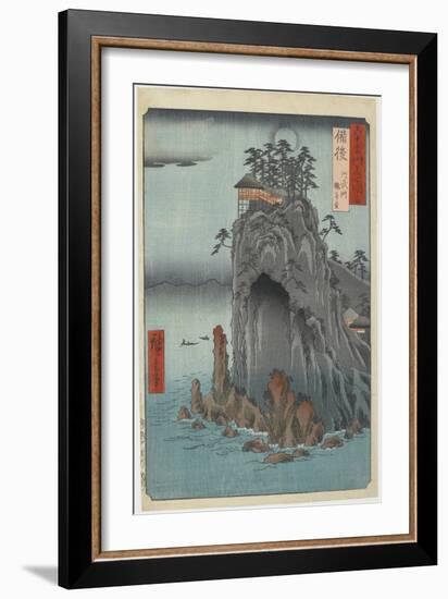 Bingo--Kannon Temple at Abuto, December 1853-Utagawa Hiroshige-Framed Giclee Print