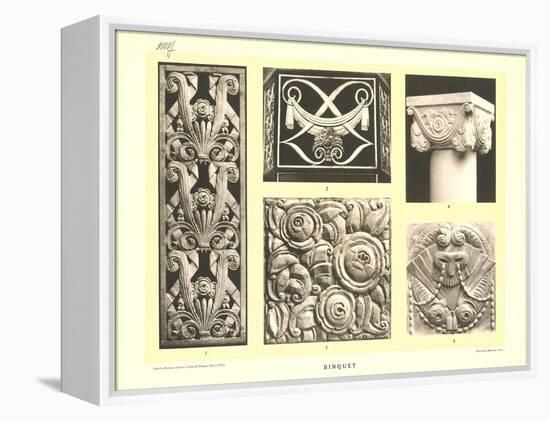 Binquet Bas Reliefs-null-Framed Stretched Canvas