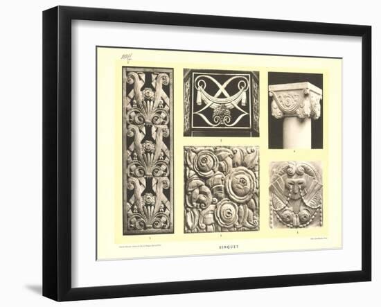 Binquet Bas Reliefs-null-Framed Art Print