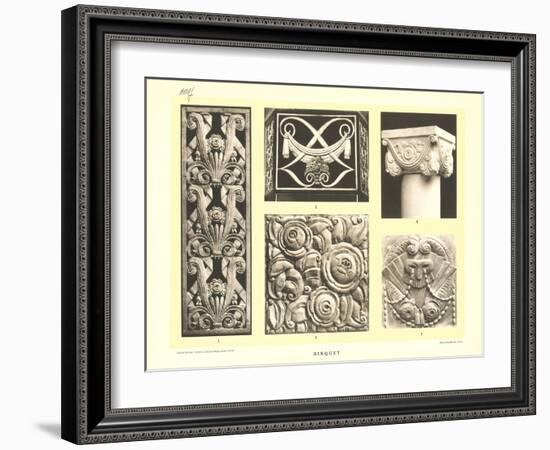 Binquet Bas Reliefs-null-Framed Art Print