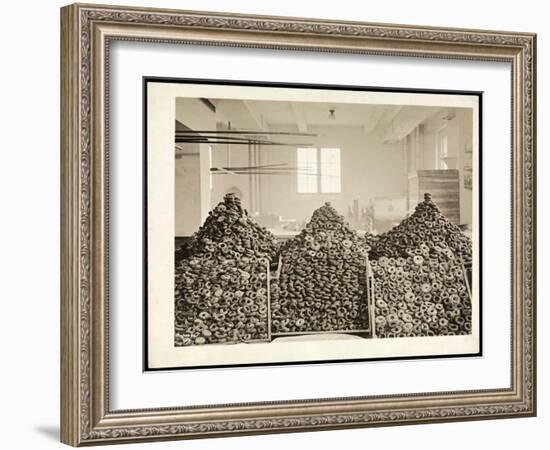 Bins of Doughnuts for the Salvation Army at the Hotel Commodore, 1919-Byron Company-Framed Giclee Print