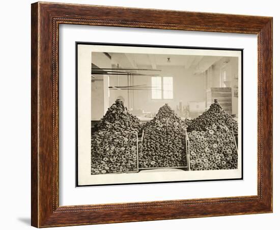 Bins of Doughnuts for the Salvation Army at the Hotel Commodore, 1919-Byron Company-Framed Giclee Print