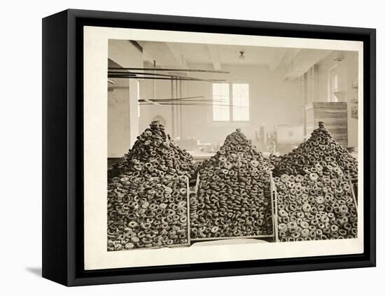 Bins of Doughnuts for the Salvation Army at the Hotel Commodore, 1919-Byron Company-Framed Premier Image Canvas