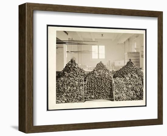 Bins of Doughnuts for the Salvation Army at the Hotel Commodore, 1919-Byron Company-Framed Giclee Print