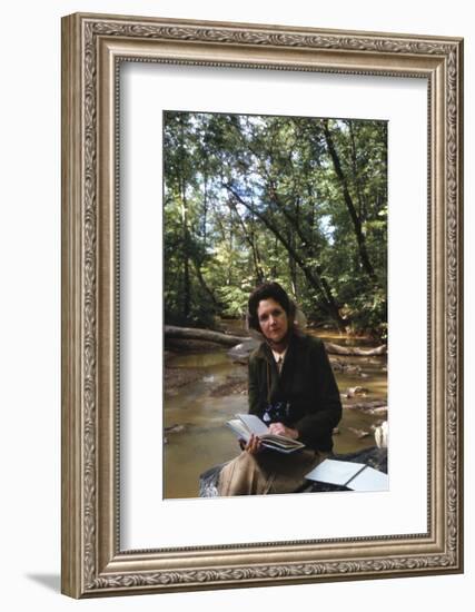 Biologist-Author Rachel Carson Reading in the Woods Near Her Home, 1962-Alfred Eisenstaedt-Framed Photographic Print