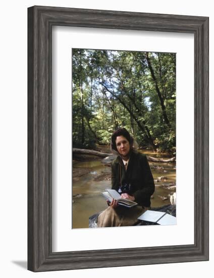 Biologist-Author Rachel Carson Reading in the Woods Near Her Home, 1962-Alfred Eisenstaedt-Framed Photographic Print