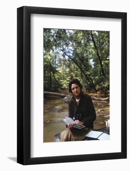 Biologist-Author Rachel Carson Reading in the Woods Near Her Home, 1962-Alfred Eisenstaedt-Framed Photographic Print